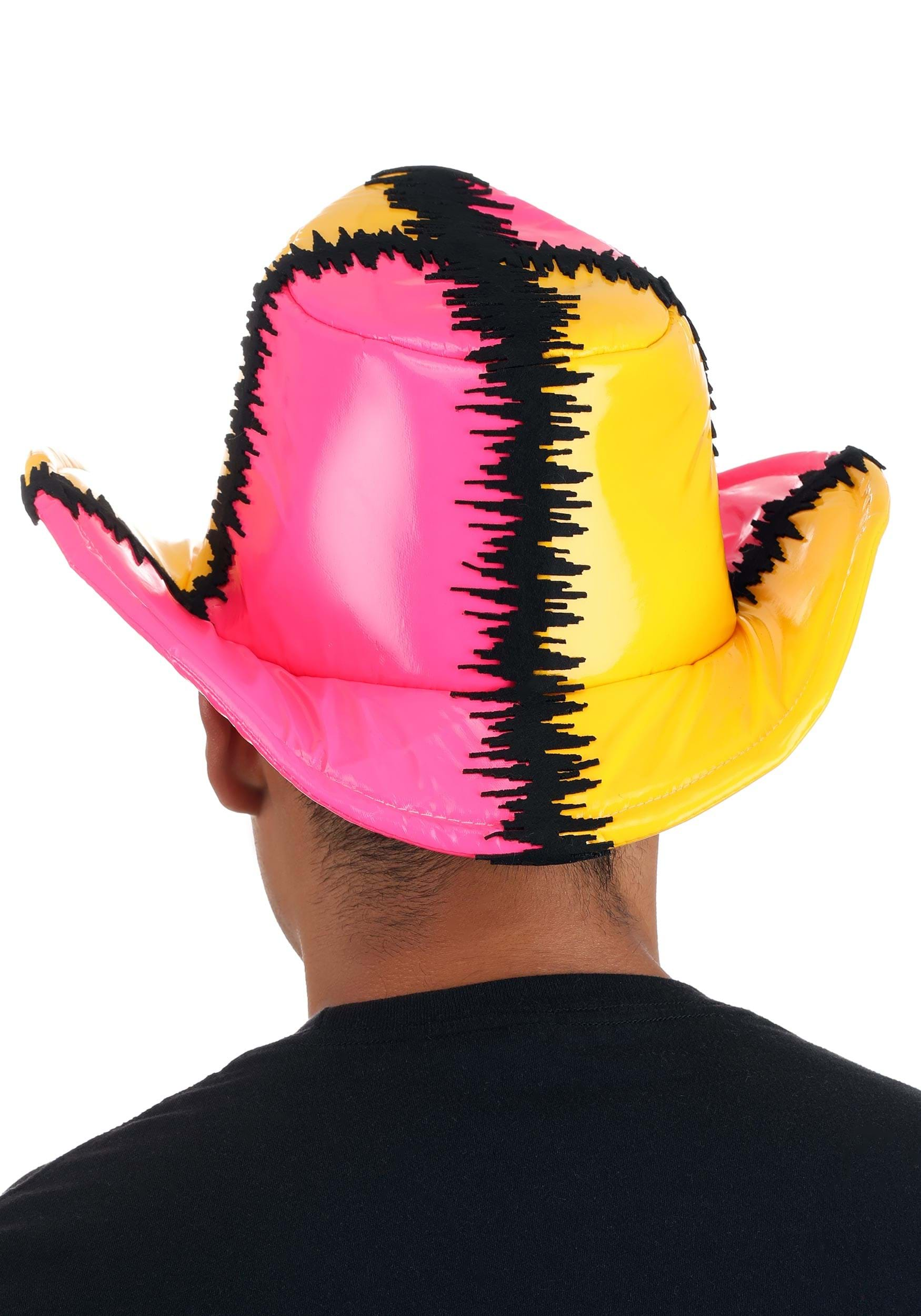 yellow and pink hat