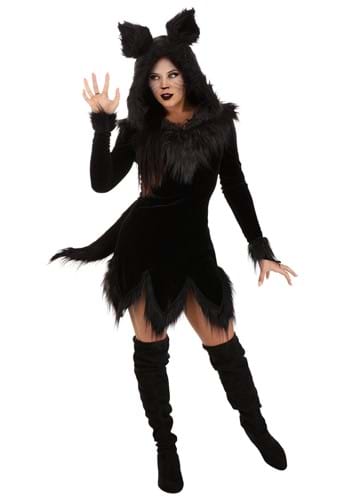 Women's Black Wolf Costume