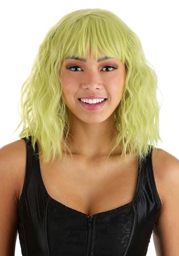 Blonde and Green Wavy Wig