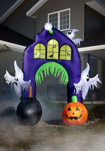 9 Ft Ghostly Castle Arch Inflatable Decoration-0