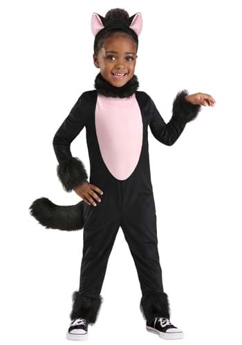 Toddler Girl's Big Tailed Black Cat Costume