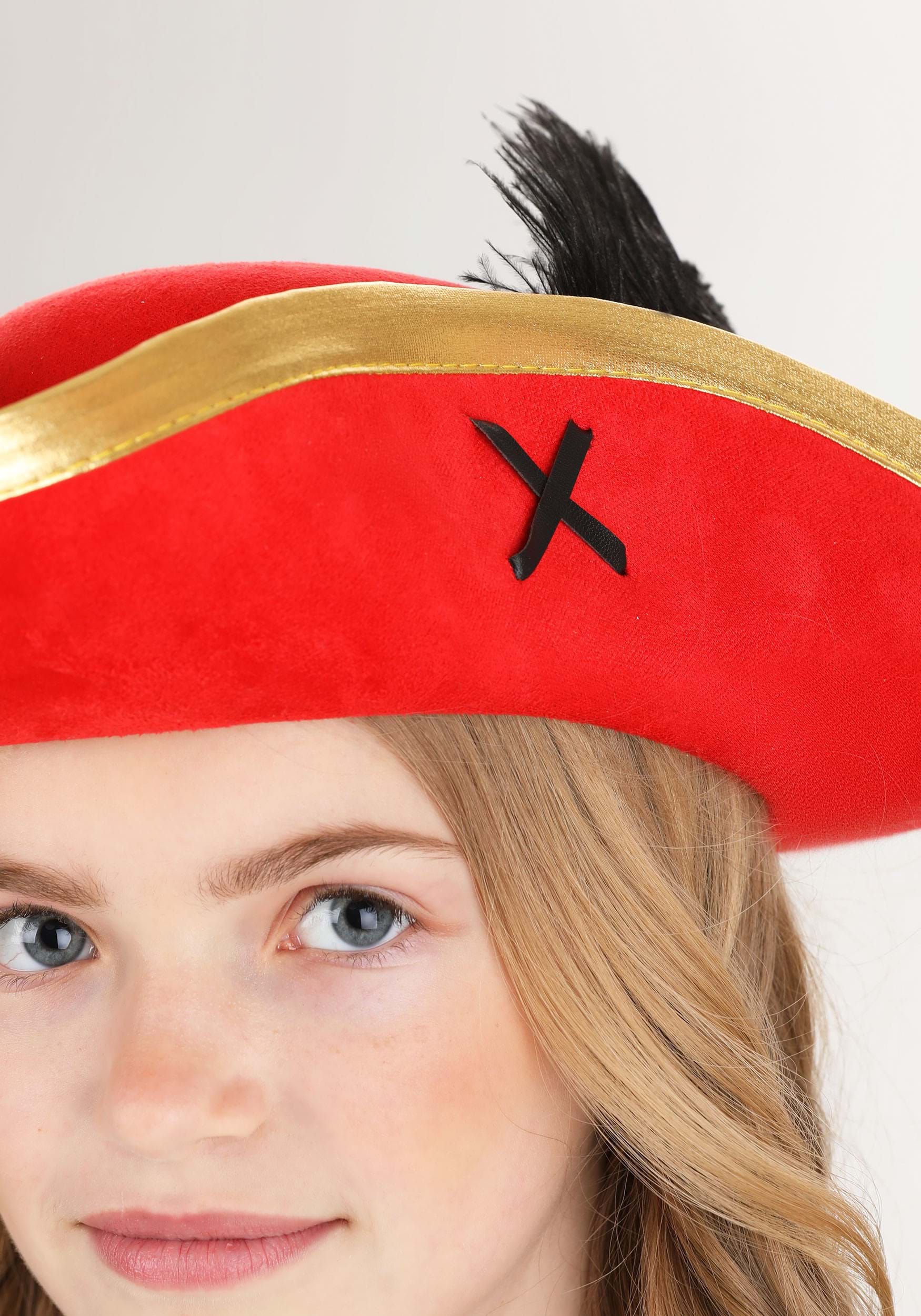 Red Skull And Crossbones Pirate Costume Accessory Hat