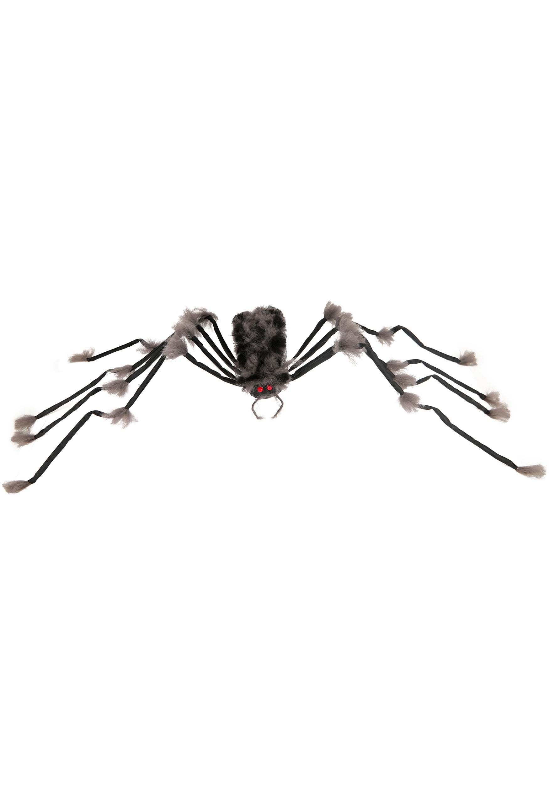 Large Hairy Gray Spider Halloween Prop , Spider Decorations