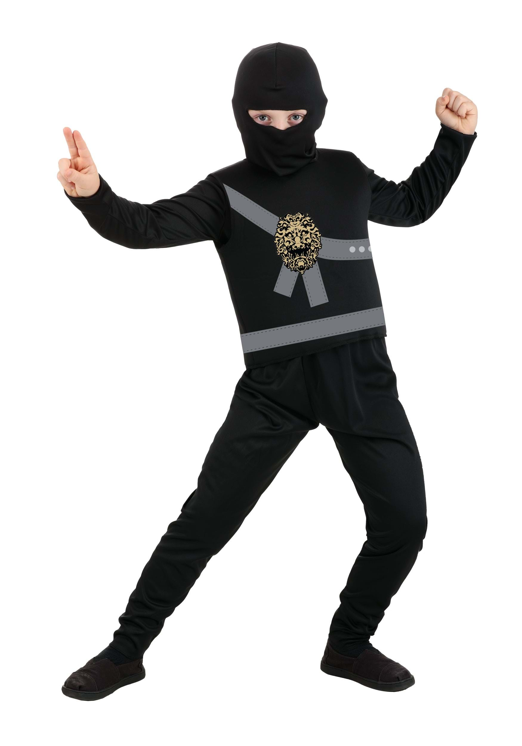 Kid's Black Ninja Master Costume , Ninja Costumes