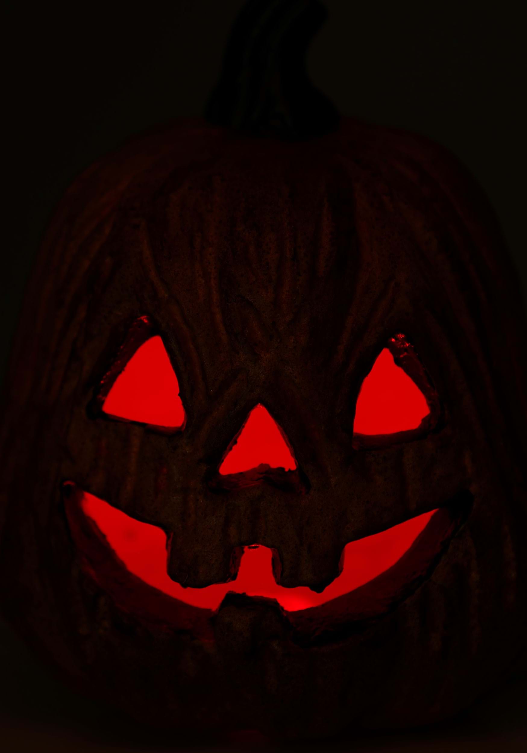 Light Up Jack 'O Lantern Face With Red Lights Halloween Decoration