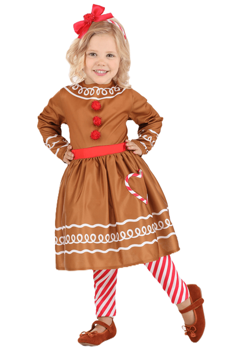 Girl's Toddler Gingerbread Costume Dress