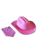 Child Pink Sparkle Cowboy Hat & Bandana Set Alt 5