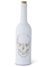 11" Matte White Halloween LED Skull Bottle Alt 3