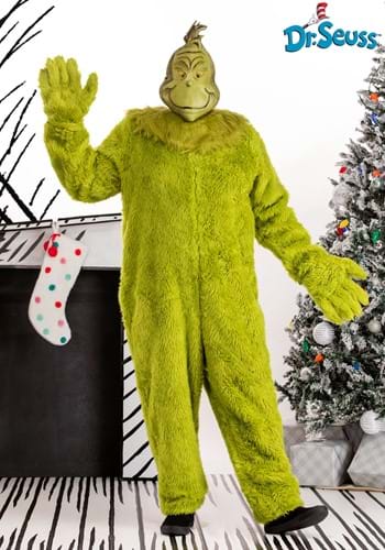 The Grinch Adult Plus Deluxe Jumpsuit with Latex M
