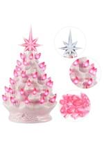 10" Pink Ceramic Christmas Tree Decoration Alt 7