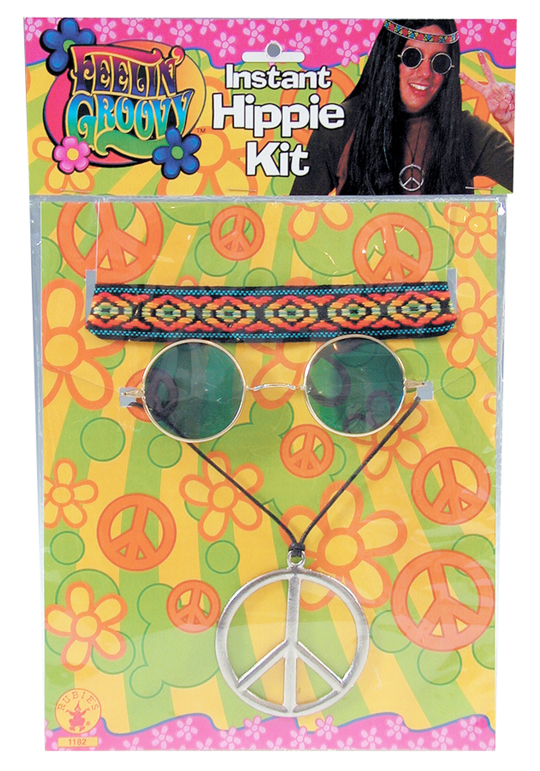 Men's 1960s Hippie Costume Accessory Kit , Halloween Costume Accessories