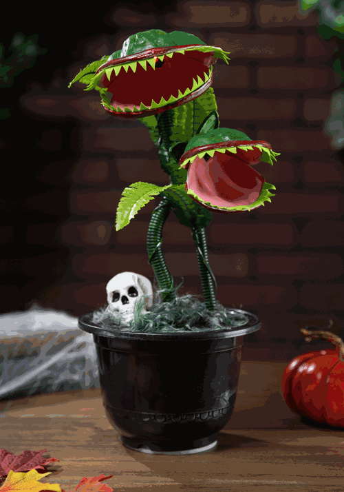 Dancing Corpse Flower Potted Plant Halloween Decoration
