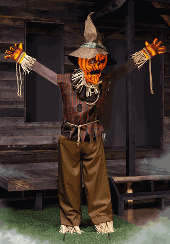 Pumpkin Scarecrow Animatronic Decoration--update