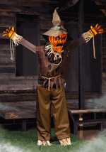 Pumpkin Scarecrow Animatronic Decoration--update