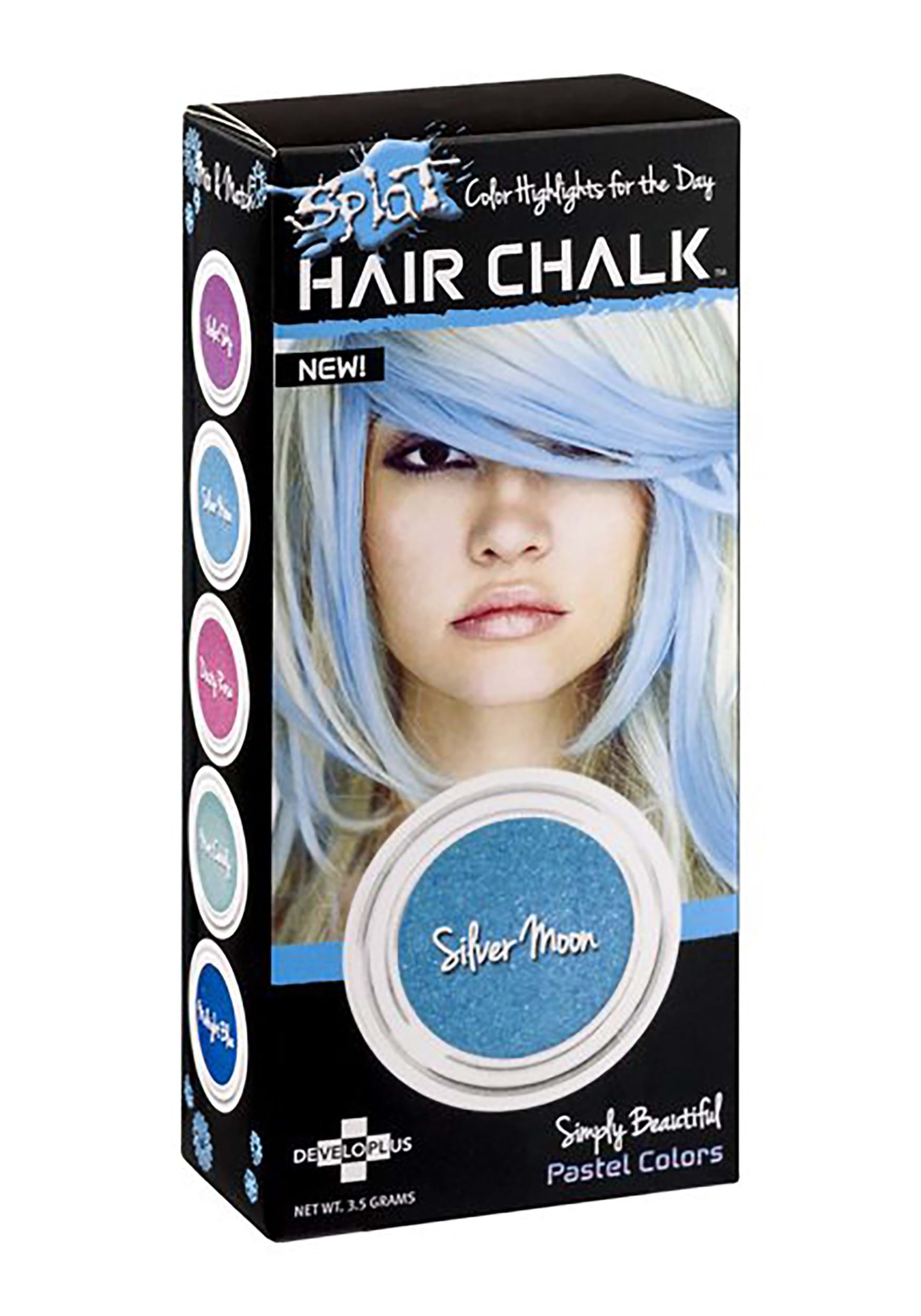 Splat Hair Chalk in Silver Moon ( Light Blue)