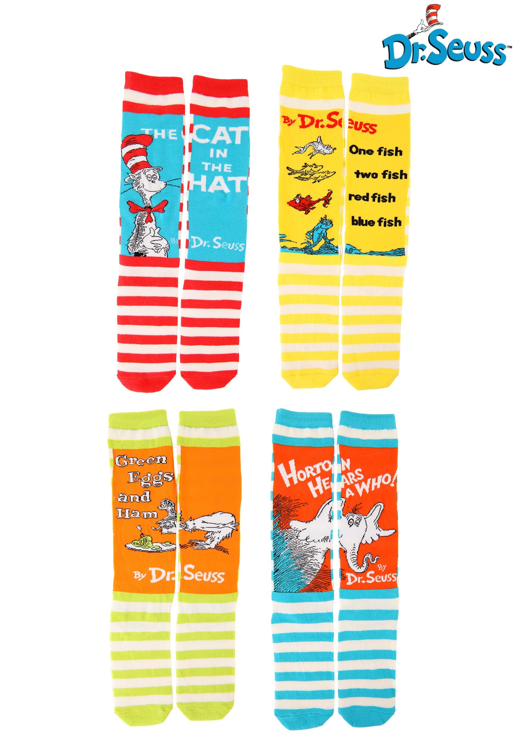 Dr. Seuss Book Cover Adult Socks Set , Dr. Seuss Accessories