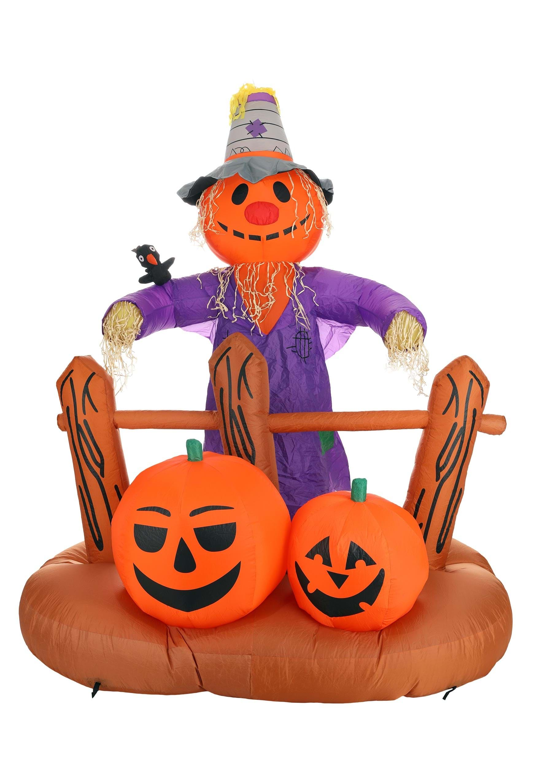 8FT Pumpkin Patch Scarecrow Inflatable Yard Decoration , Scarecrow Decorations