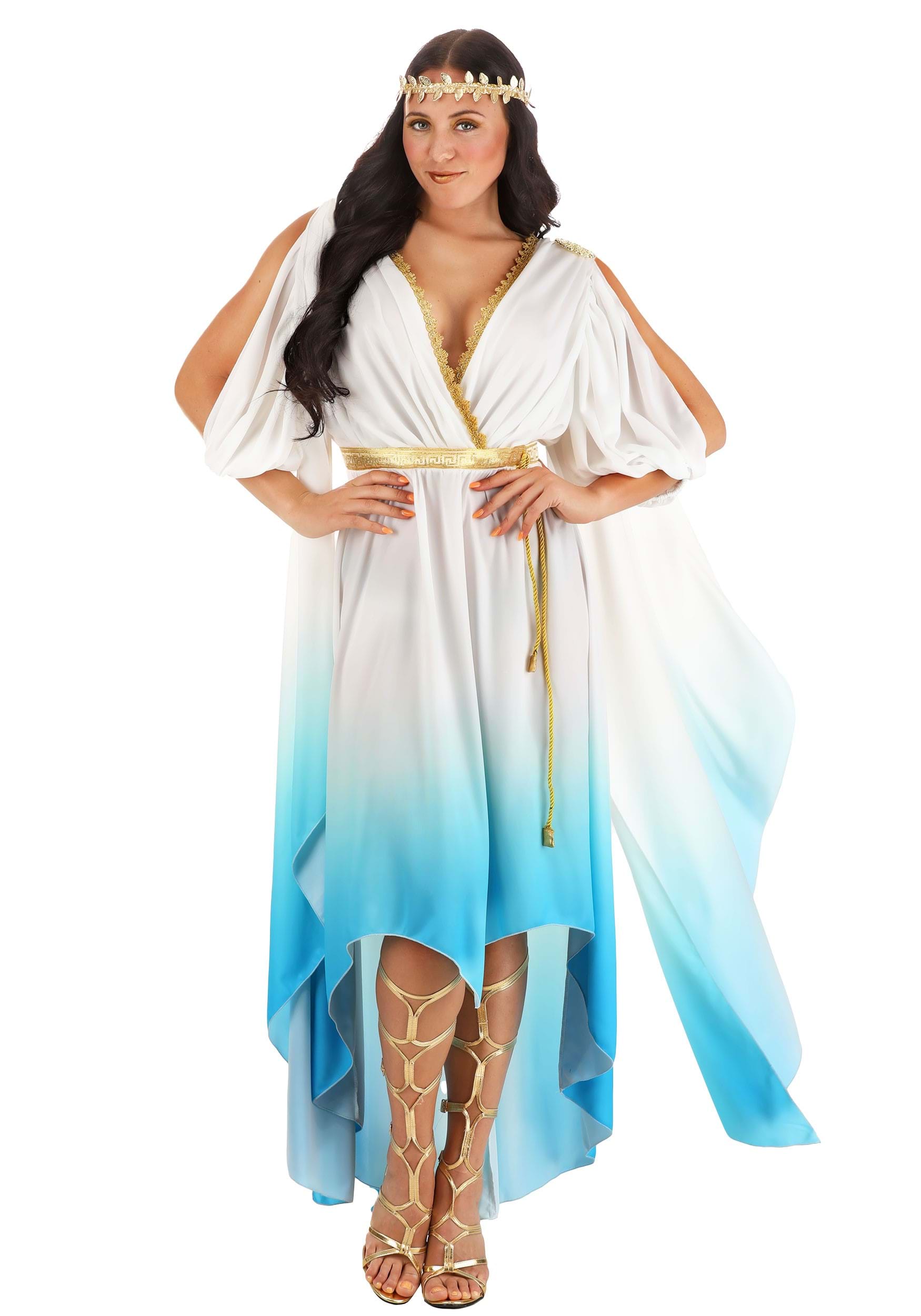 Greek Goddess Dress Underworld Greek Goddess 3 Piece Costume - Purple Greek Goddess  Costume Girls, image size:1750x2500