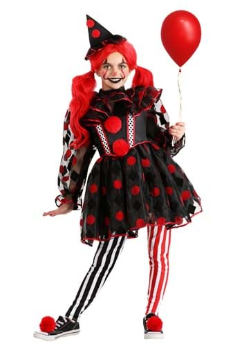 Kid's Wonderland Red Clown Costume