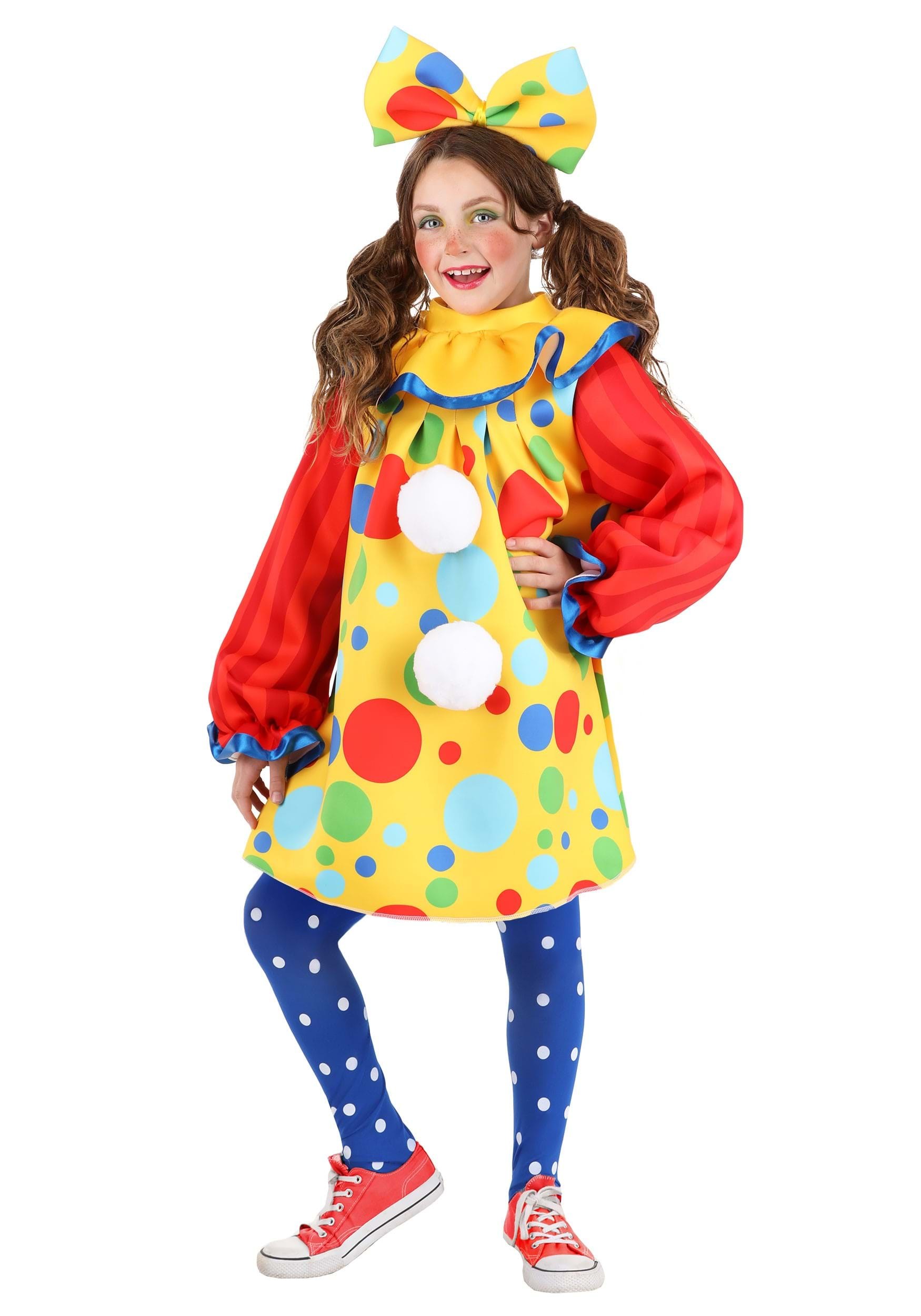 Kid's Posh Polka Dot Clown Costume , Clown Costumes