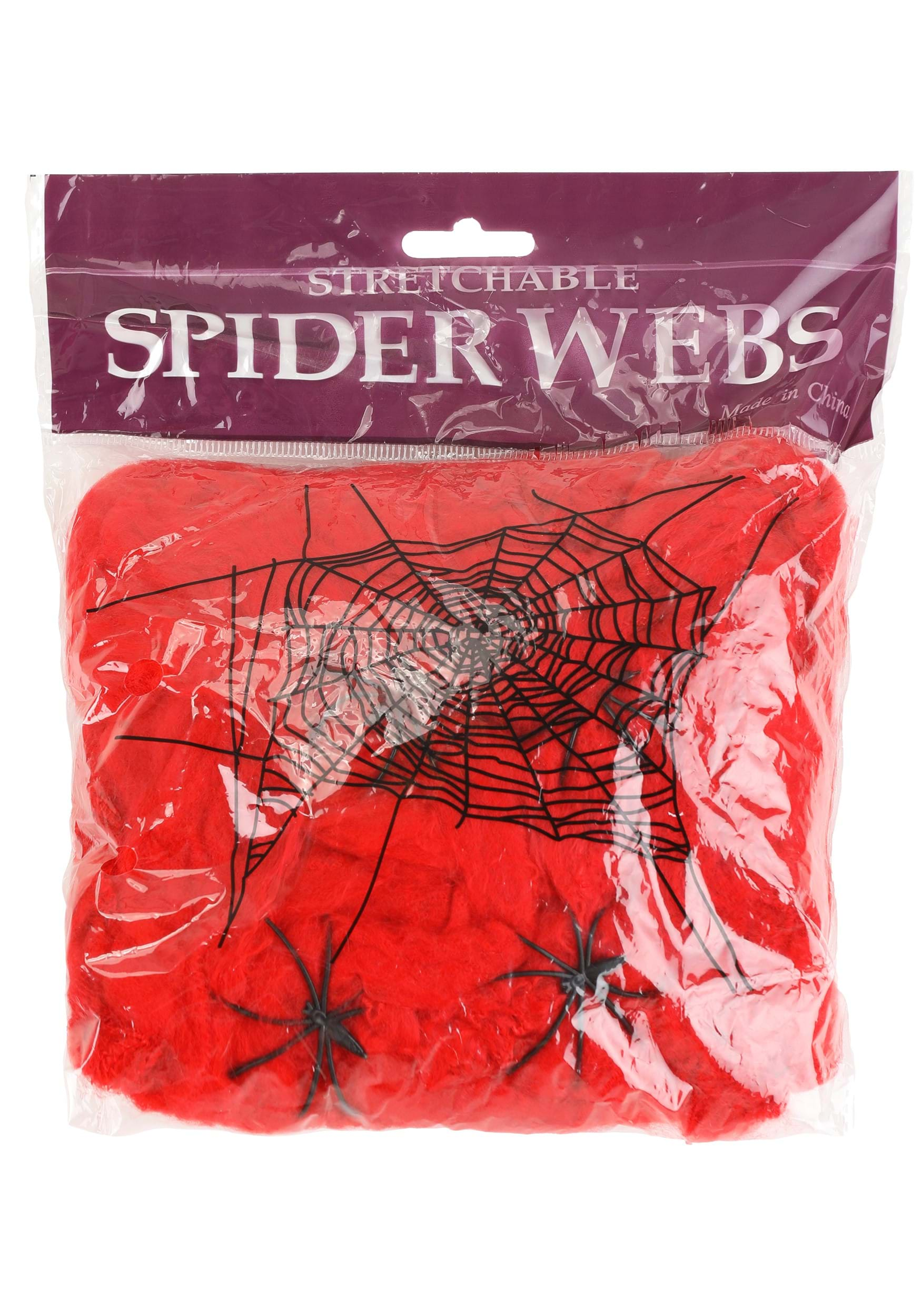 200 Square FT Red Spider Web Prop , Halloween Spider Webs