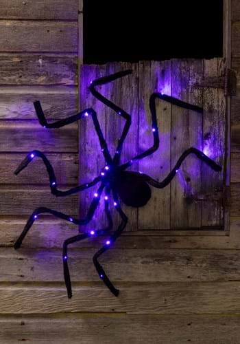 Purple Light Up Spider Decoration