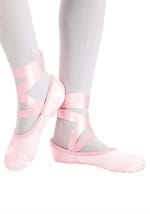 Child Faux Satin Ballet Slipper
