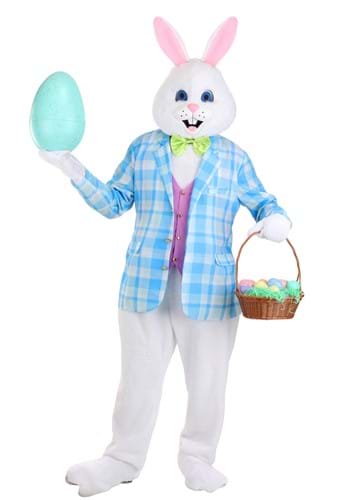 Adult Deluxe Easter Bunny Mascot Costume