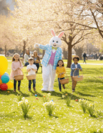 Adult Deluxe Easter Bunny Mascot Costume