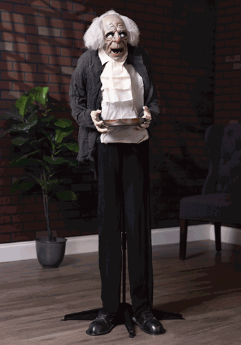 Life Size Animated Old Man Greeter Decoration