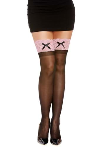 Plus Size Solid Pink Tights for Women