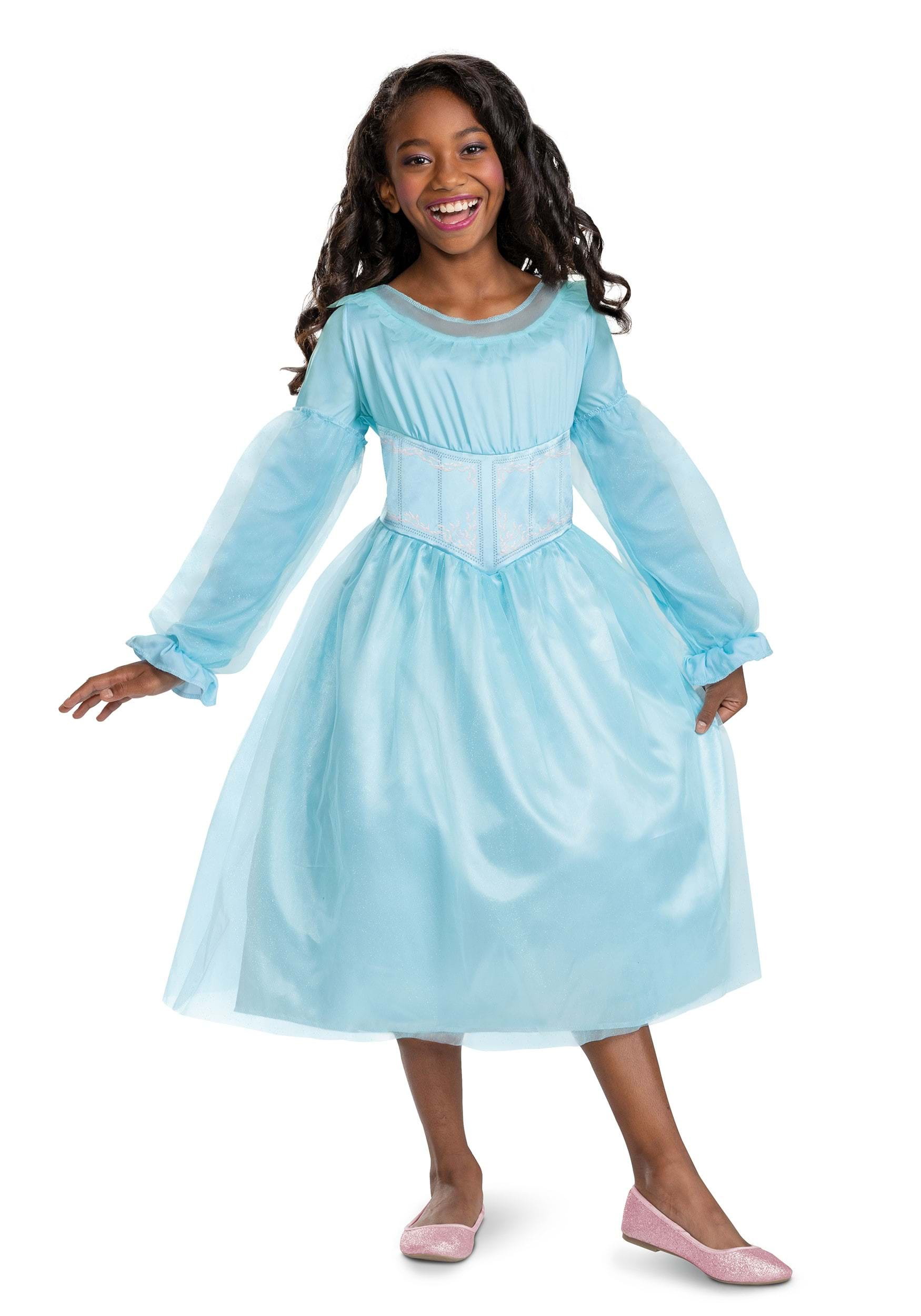 Kid's Little Mermaid Live Action Ariel Blue Dress Costume