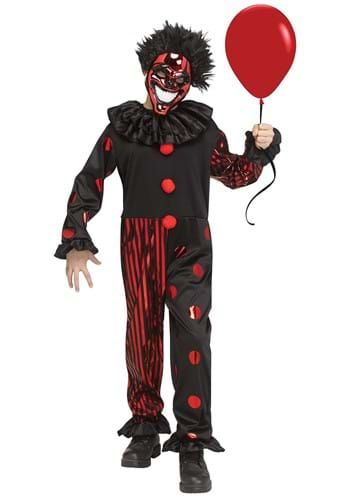 Kids Red Chrome Clown Costume