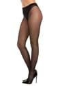 Womens Black Fishnet Stockings with Solid Panty