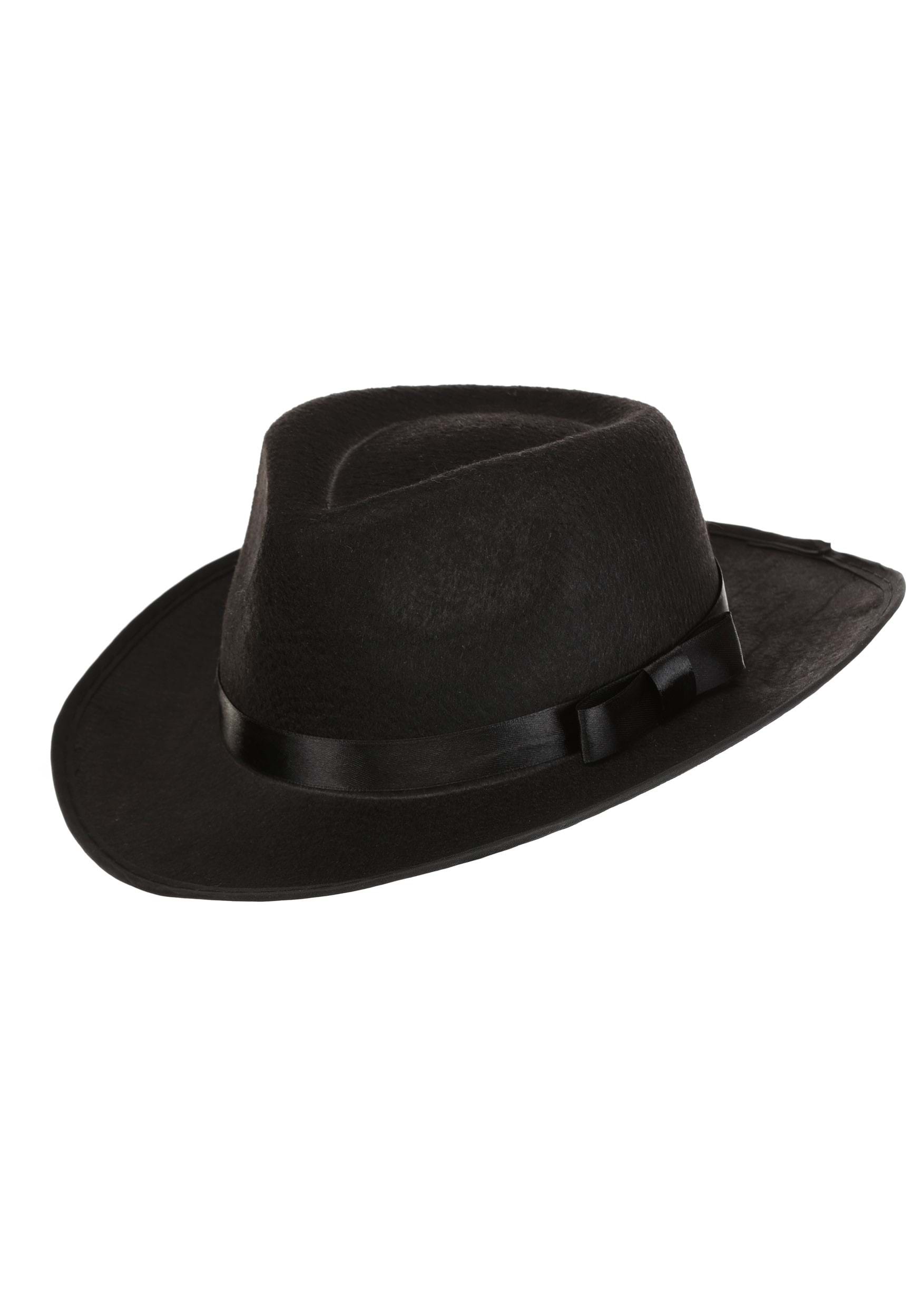 Black Gangster Kid's Costume Hat | Gangster Accessories
