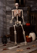 5ft Poseable Red Light Up Face & Chest Skeleton Alt 1