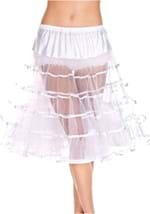 Womens Knee Length White Petticoat