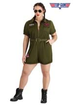 Women's Plus Top Gun Romper Costume Alt 9