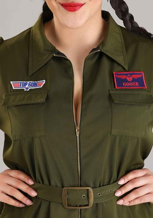 Womens Plus Size Top Gun Flight Suit Romper Costume Top Gun Costumes 2338