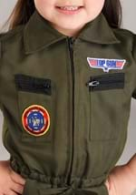 Toddler Girl's Flight Suit Top Gun Costume Alt 4