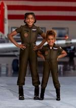 Girl's Flight Suit Top Gun Costume Alt 1