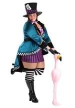 Plus Size Womens Purple Panache Mad Hatter Costume Alt 1