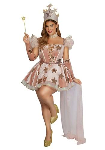 Plus Sexy Glitter Star Velvet Good Witch Costume