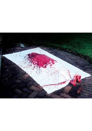 6FT Bloody Crime Scene with Feet and Inflatable Body Prop