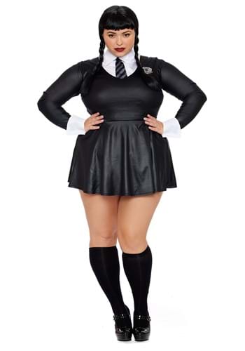 Plus Size Gothic Academy School Girl Costume Dress