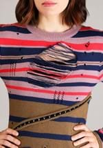 Womens Astrid Striped Distressed Sweater Dress Alt 5