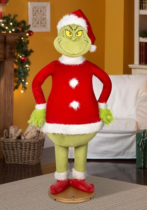 Grinch Santa Animatronic Decoration | Christmas Decorations