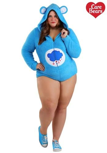 Plus Size Womens Grumpy Bear Romper Costume