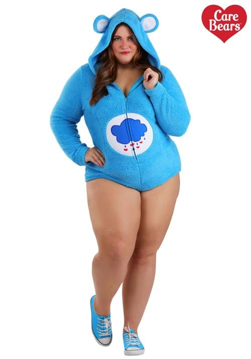 Plus Size Womens Grumpy Bear Romper Costume