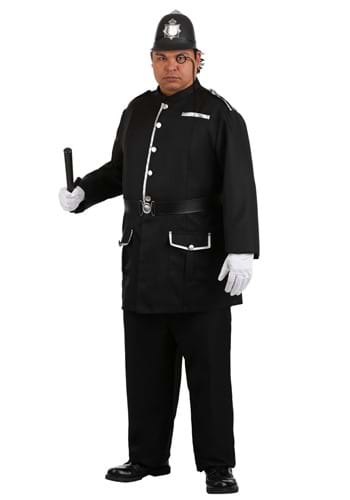 Plus Size Mens British Bobby Costume